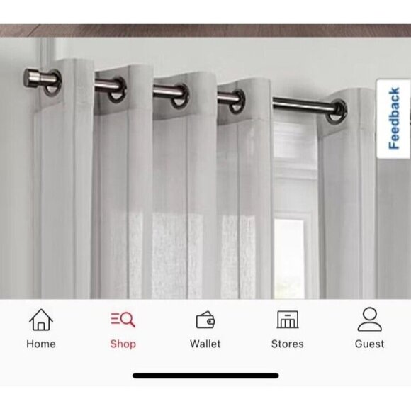 Fieldcrest Mirron Solid Sheer Grommet Top Single Panel Silver‎ Gray 50 x 84 - Picture 4 of 12